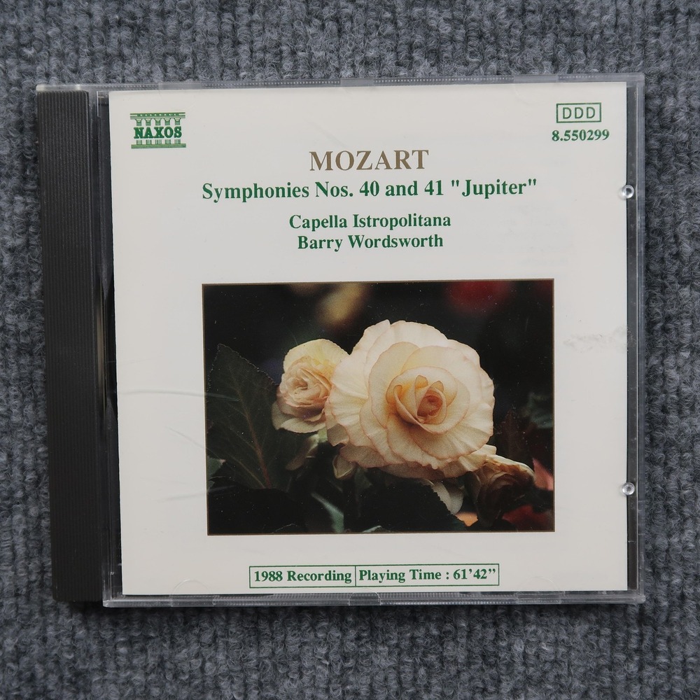 Mozart CD Symphonies 40 41 Jupiter Naxos 8.550299 Germany Classical 1988